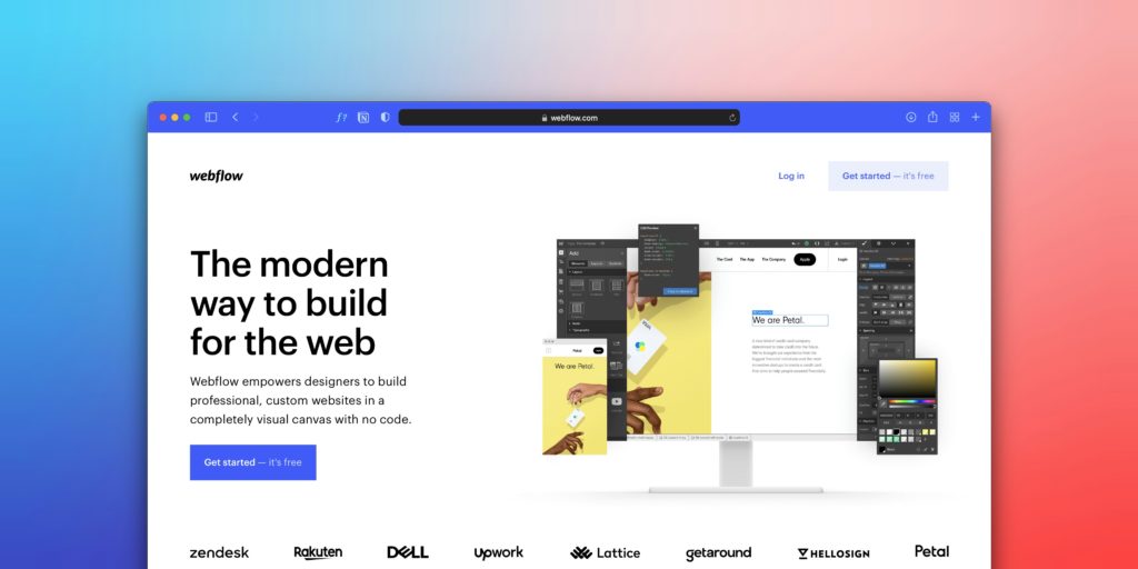 Landing page qui convertit conçue sur écran d'ordinateur